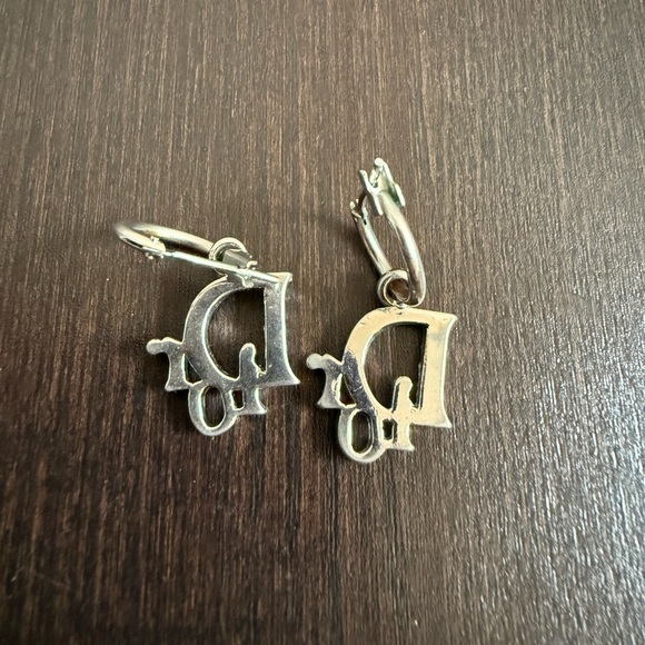 Dior Silver Toned Dangle Earrings - Picture 4 of 5